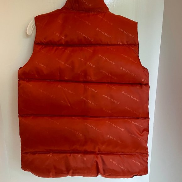 Old Navy Reversible Quilted Puffer Vest Blue Orange Boys Small - Picture 4 of 11